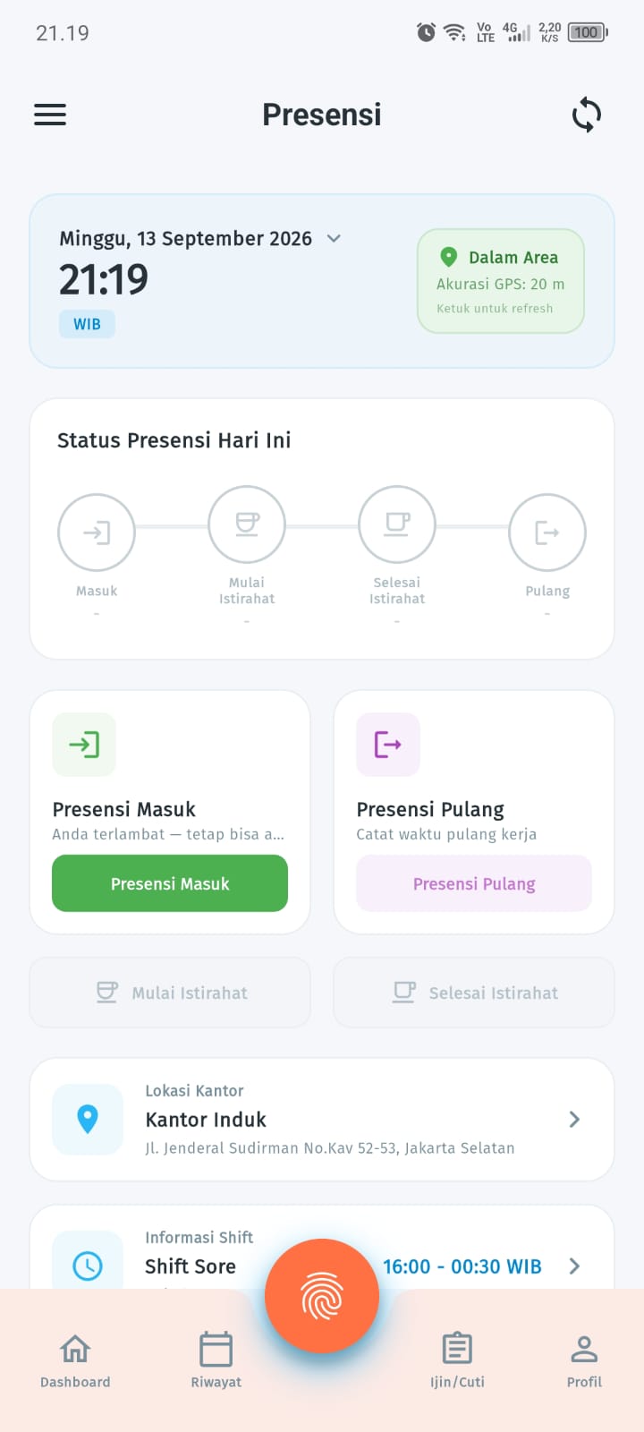 Tampilan Aplikasi IndoPresensi
